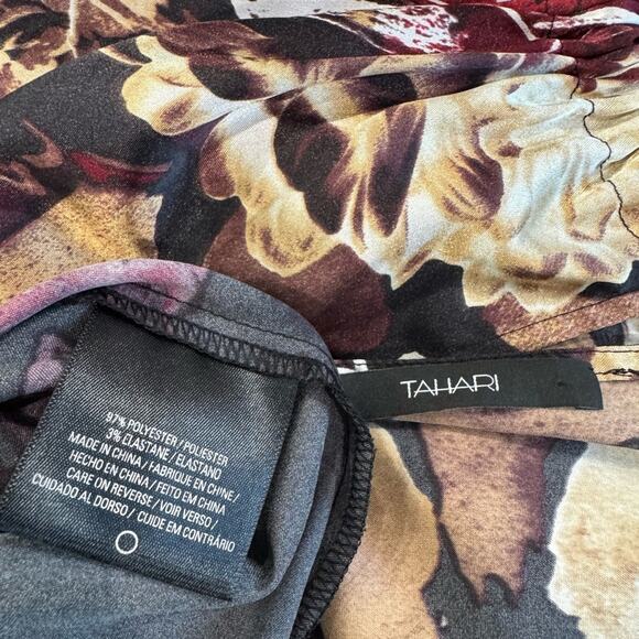 Tahari Floral Halter Neck Top - Black and Red *see size info - Picture 4 of 4